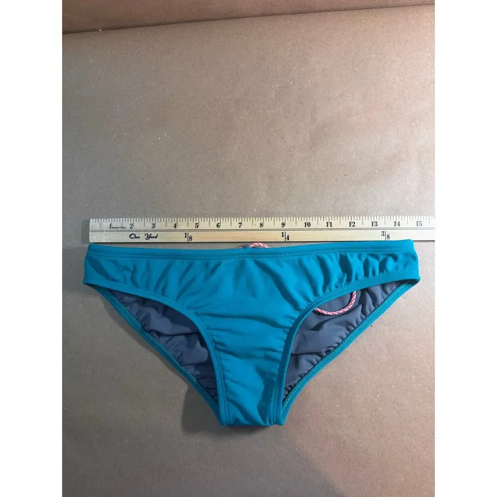 JOLYN Tomcat Top Andy Bottom Bikini Set Teal Blue Size Medium M